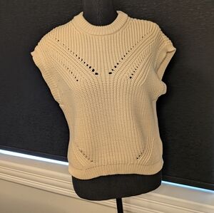 Miou Muse Beige Sweater Vest Medium